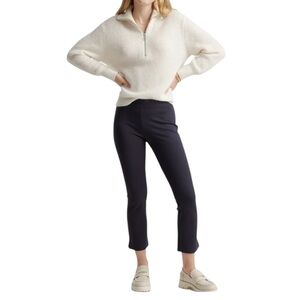 Quince Kick Flare Pants Ultra-Stretch Ponte Knit SMALL Charcoal Gray EUC